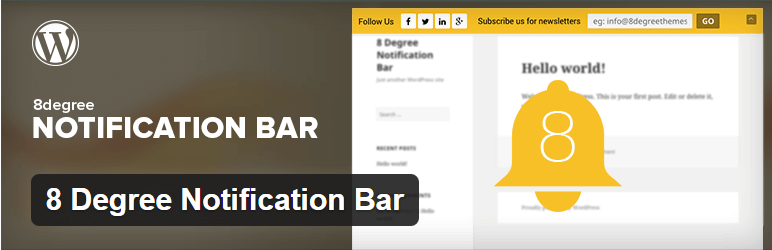 8 Degree Notification Bar