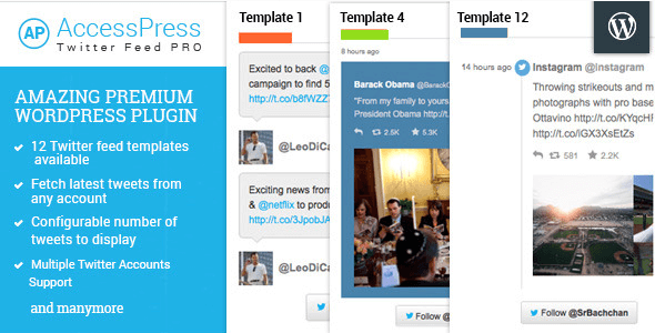 AccessPress Twitter Feed Pro - Premium Twitter Feed WordPress Plugin