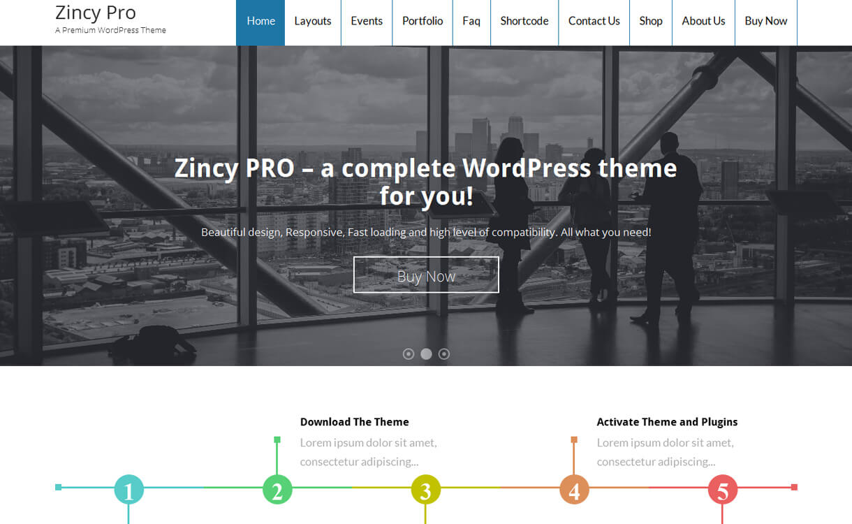 Zincy Pro - Premium WordPress Business Theme