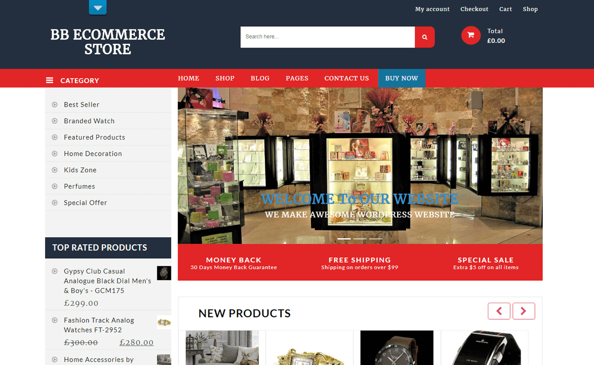BB Ecommerce Store-Best Free WordPress eCommerce Themes