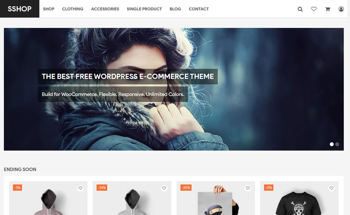 SShop-Best Free WordPress eCommerce Themes