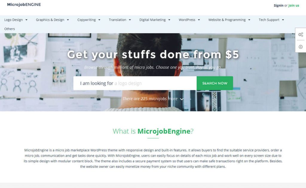 MicrojobEngine - Premium Job Marketing WordPress Theme