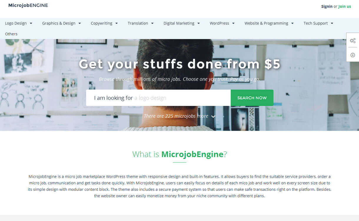 MicrojobEngine - Premium Job Marketing WordPress Theme