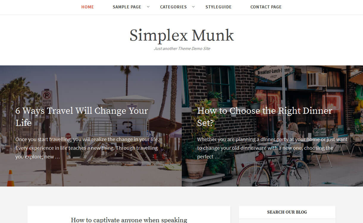 Simplex Munk - Free Responsive Blog Theme