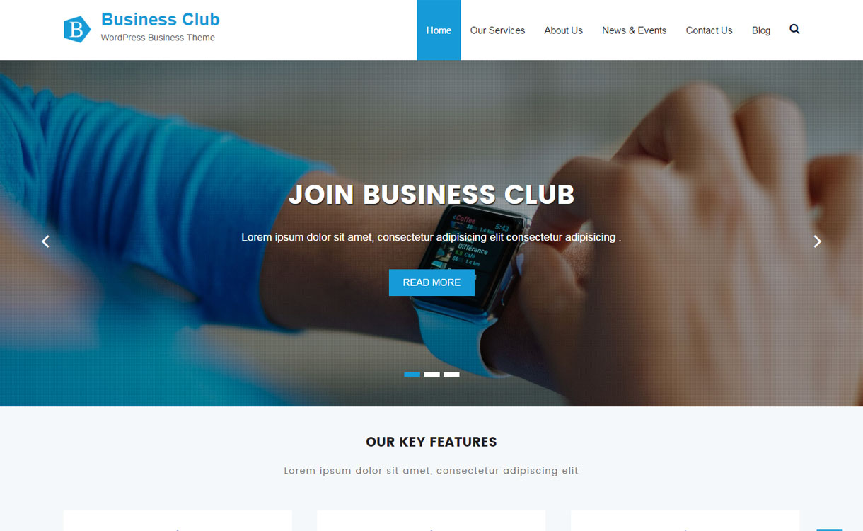 Business Club - Free Multipurpose WordPress Theme