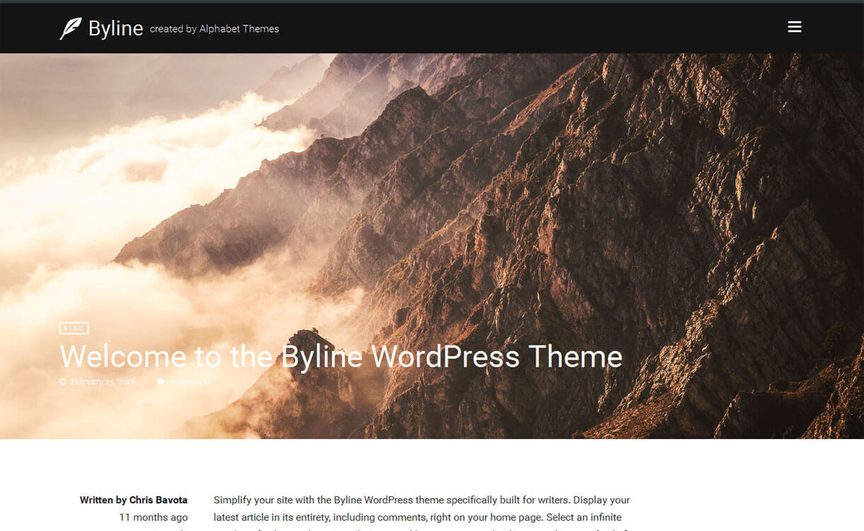 Byline - Free Magazine WordPress Theme o