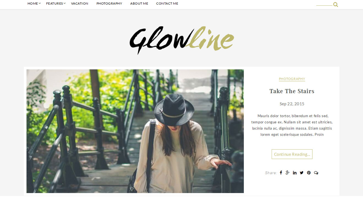 Glowline - Premium WordPress Blog Theme