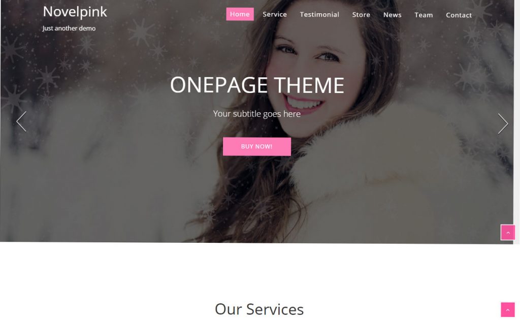 NovelPink - Free One-Page WordPress Theme