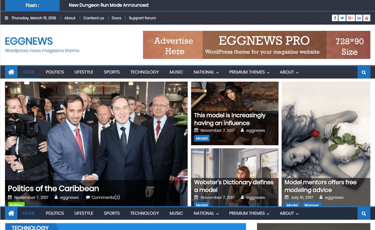 Eggnews-Best Free WordPress News-Magazine/Online Editorial Themes