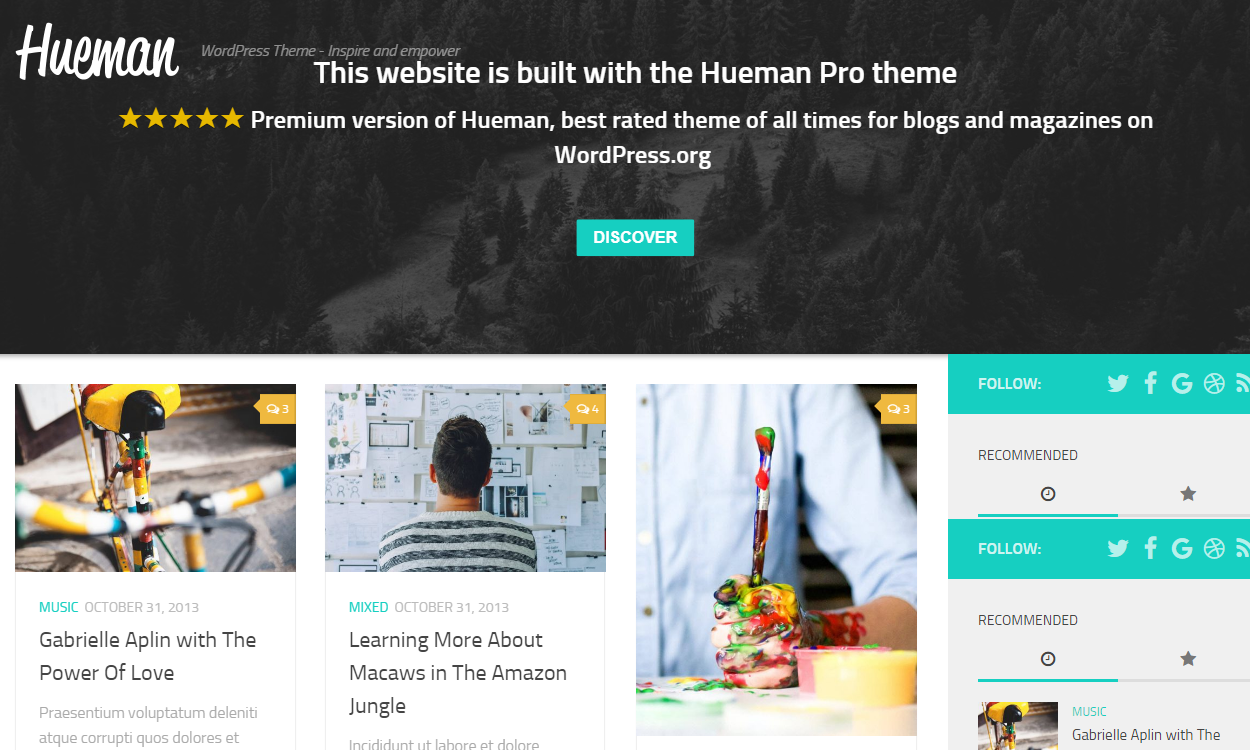 Hueman - Best Free WordPress News-Magazine/Online Editorial Themes