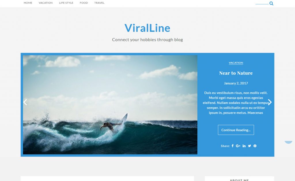 Viralline - Free WordPress Blog Theme
