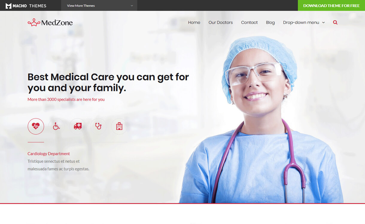 MedZone Lite-Best Free WordPress Health Medical Theme