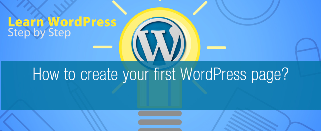 How to create your first WordPress page?