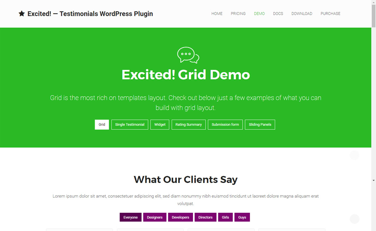 Excited - Premium Multipurpose WordPress Plugin