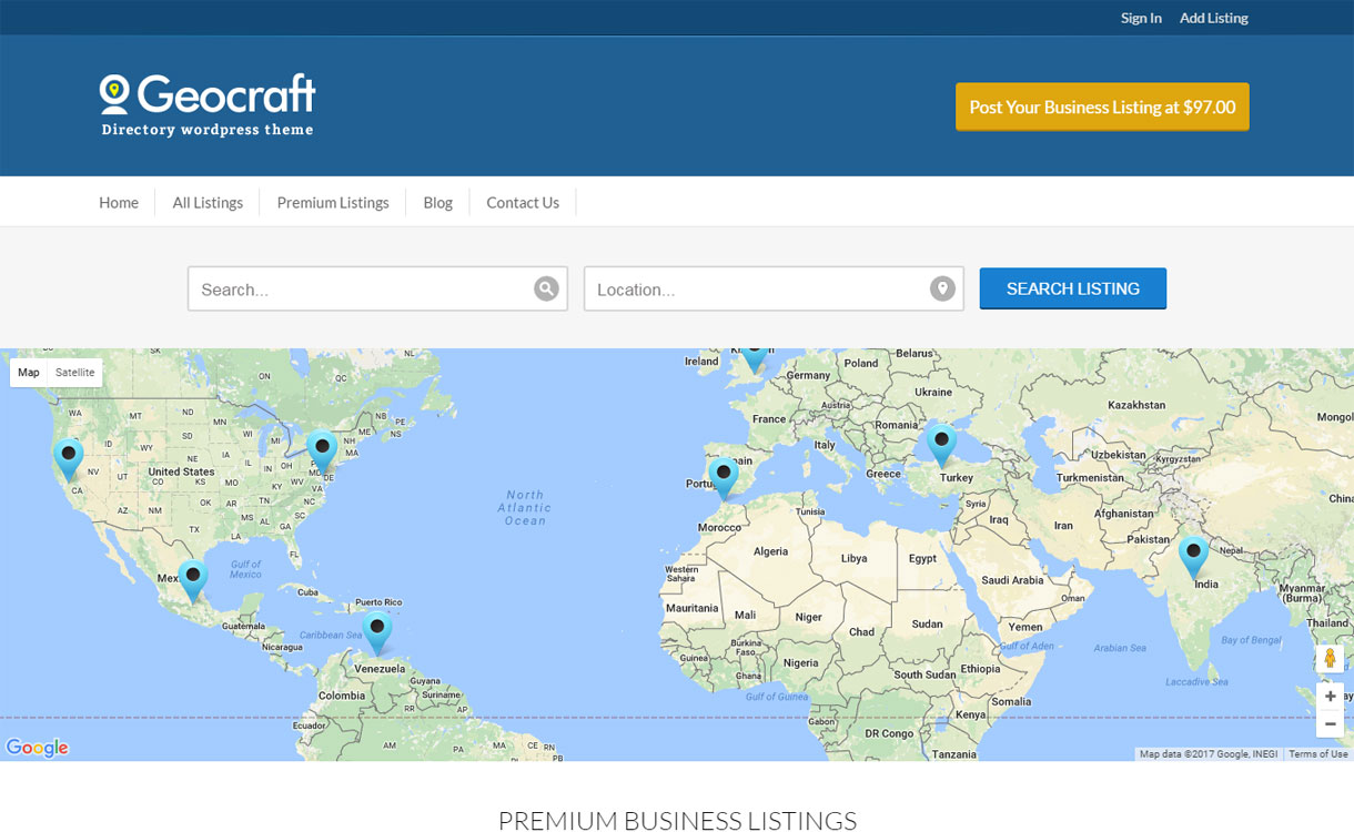 GeoCraft - Business Directory WordPress Theme