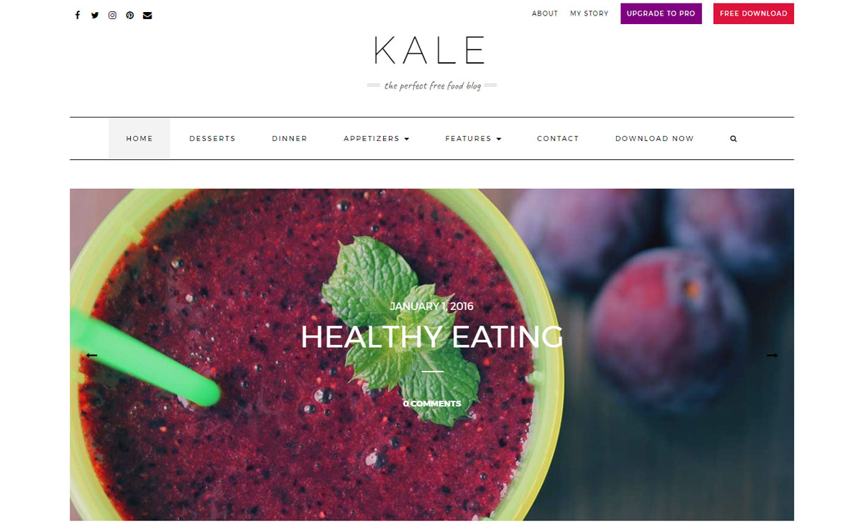 Kale – Free Elegant WordPress Theme