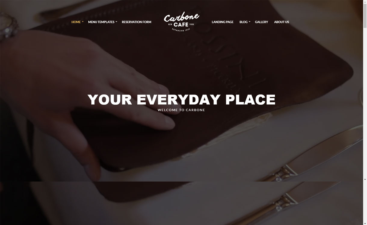 Carbone - Flexible Restaurant WordPress Theme