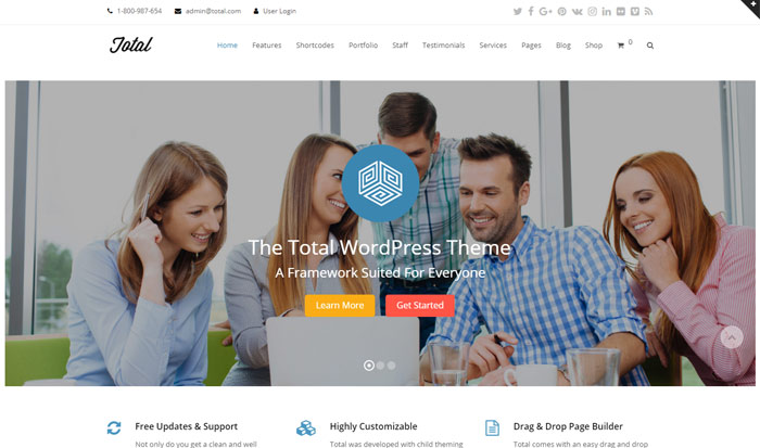 Total - Best Selling Themeforest Theme