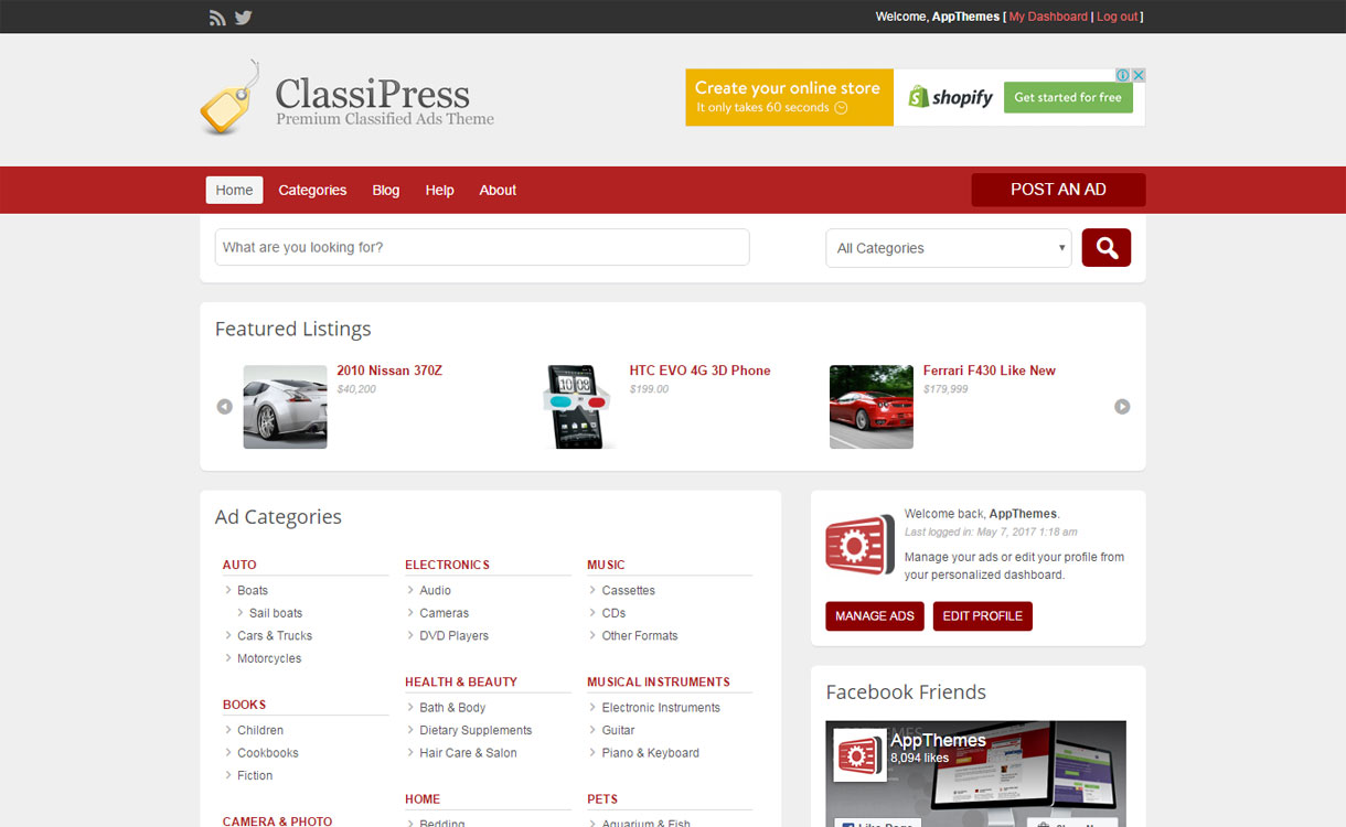 ClassiPress - Premium Classified Ads Theme