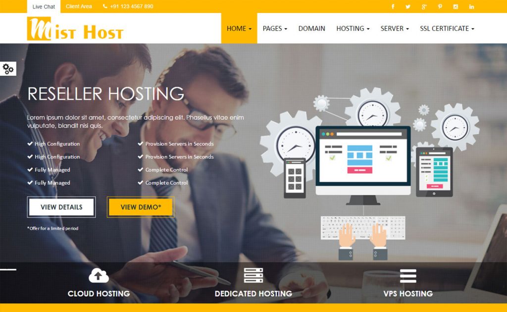 Mist Host - Premium Web Hosting Theme
