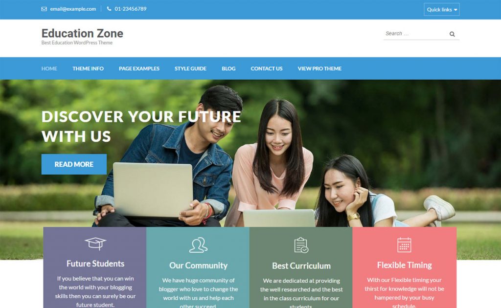 Education Zone - Professional Education WordPress Theme