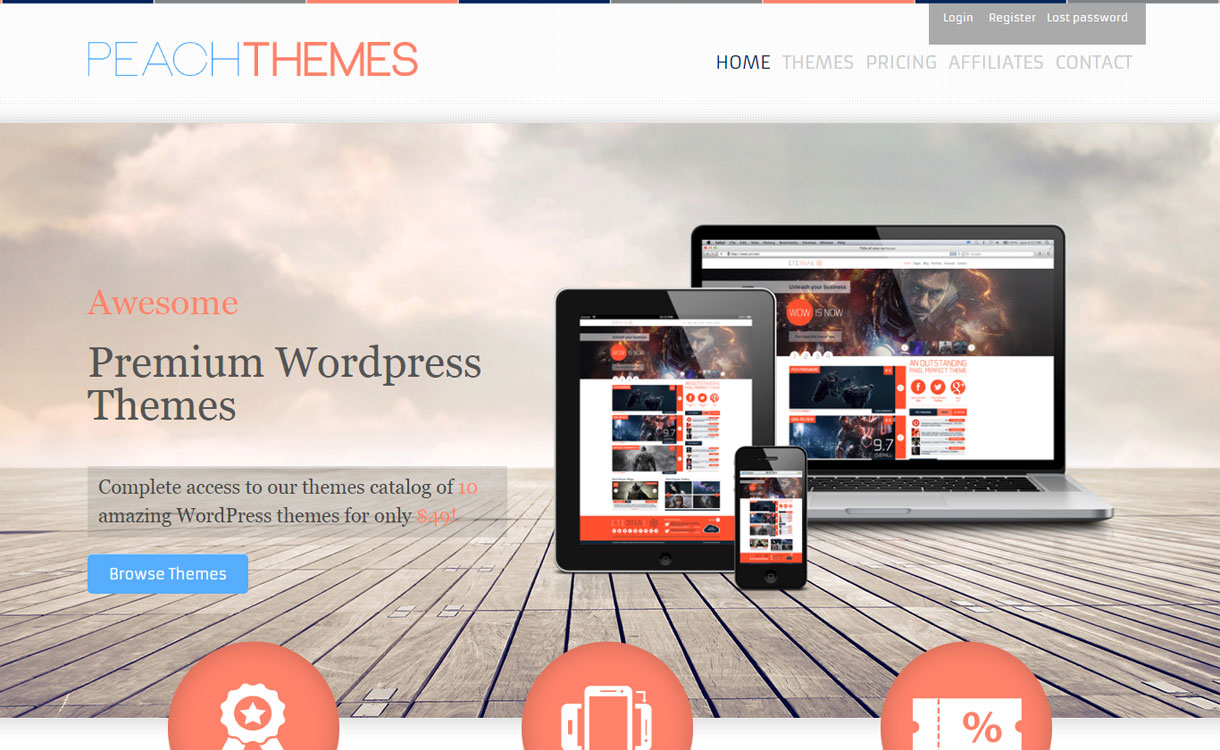 Peach Themes - Responsive WordPress Theme Store