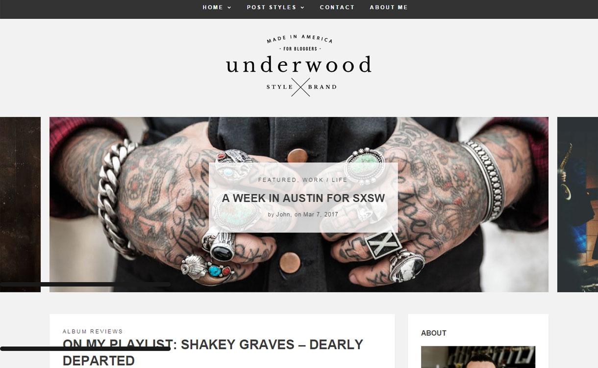 Underwood - Modern WordPress Blogging Theme