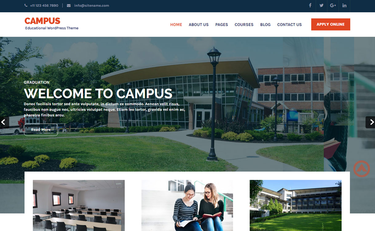Download Campus - Free Education WordPress Theme