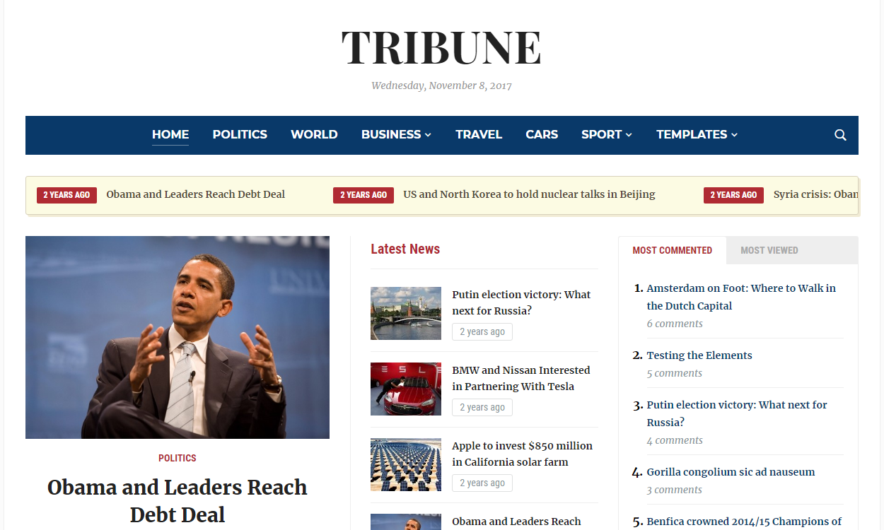 Tribune - Best Premium WordPress Magazine Theme