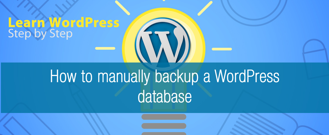 How to manually backup a WordPress database
