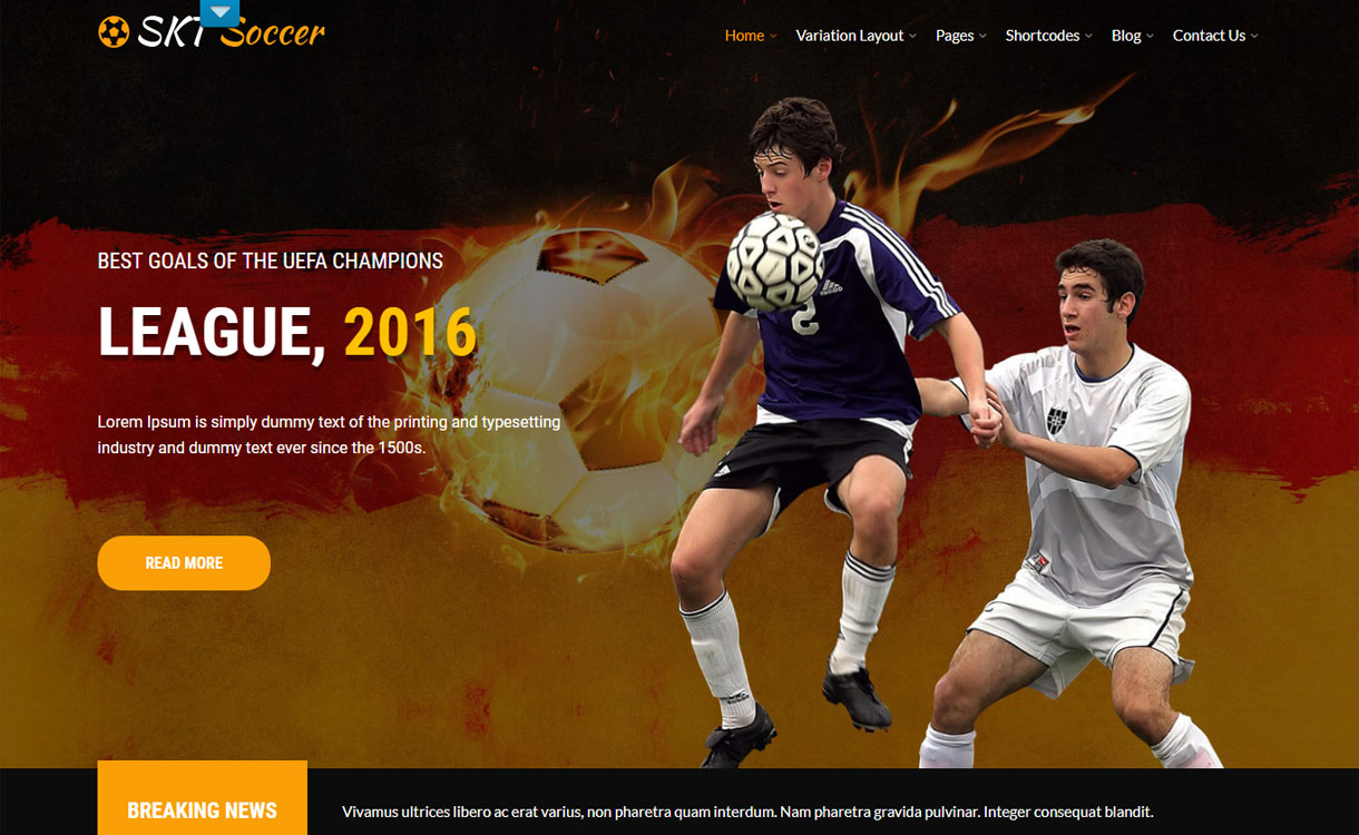 Soccer - Premium WordPress Sports Theme
