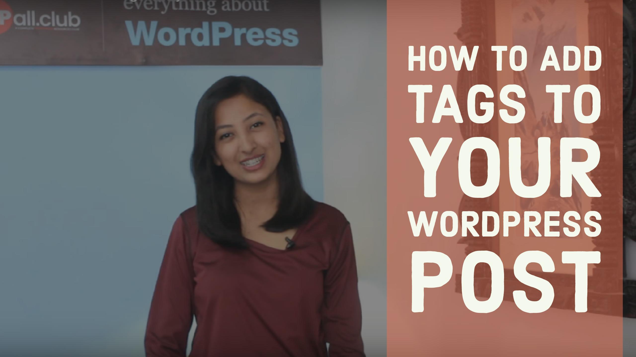 How to add tags to your WordPress Post