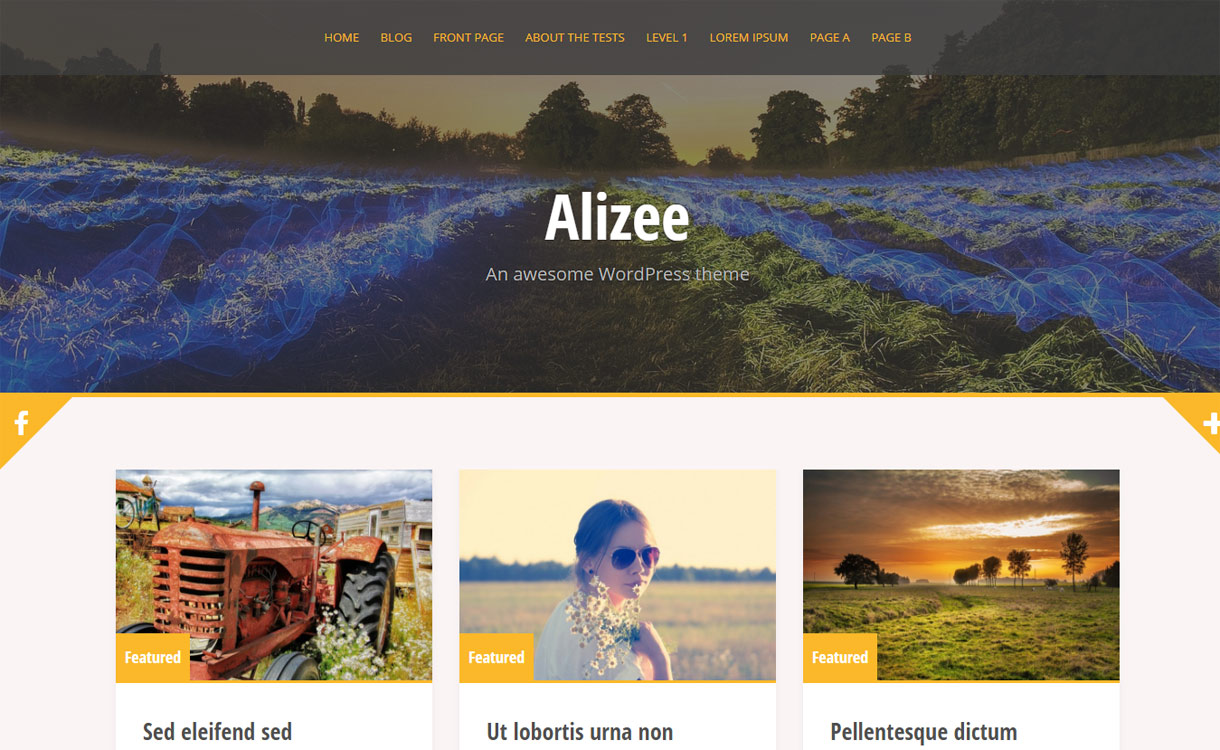 Alizee - Free WordPress Grid-Based Theme