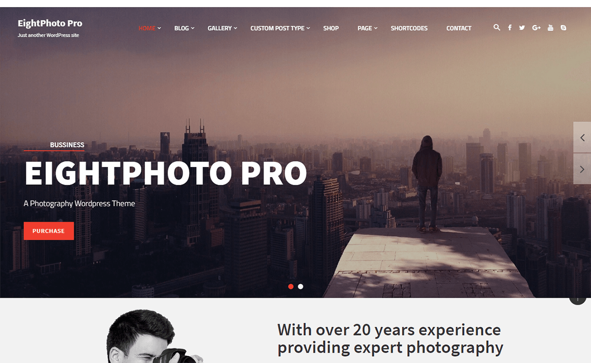 EightPhoto Pro-Premium Photography WordPress Theme