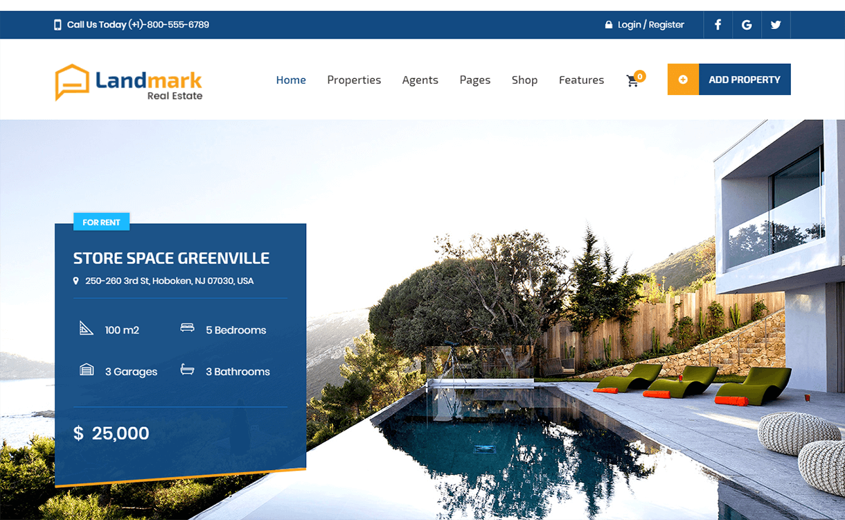 Landmark-Best Free & Premium Real Estate WordPress Themes