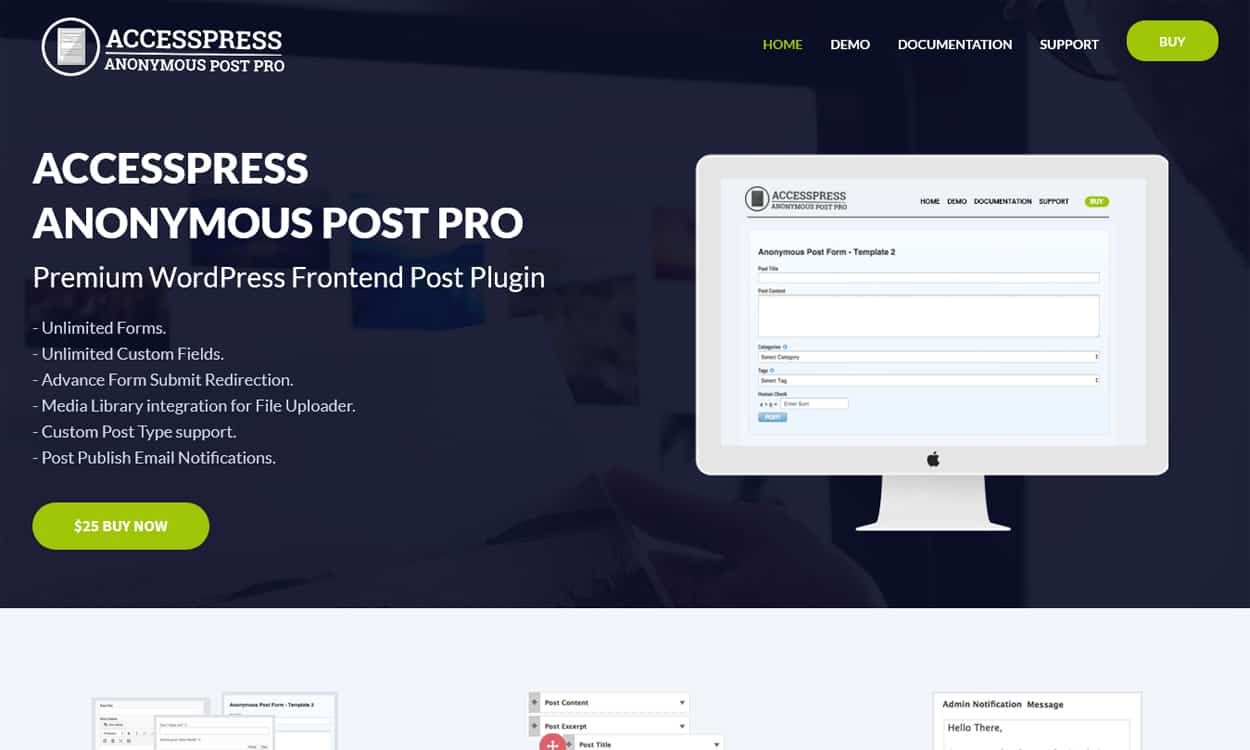 AccessPress Anonymous Post Pro - Best Premium WordPress Frontend Post Submission Plugins