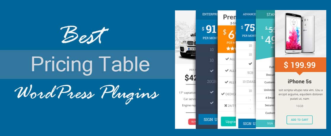 Best WordPress Pricing Table Plugins