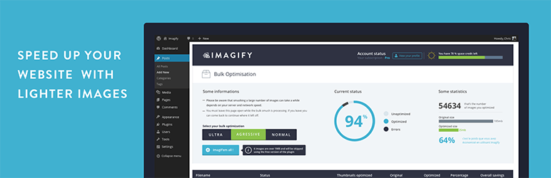 Imagify-Free Image Optimization WordPress Plugin