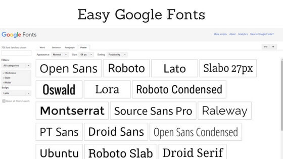 Easy Google Fonts - Choose Typography for WordPress Website