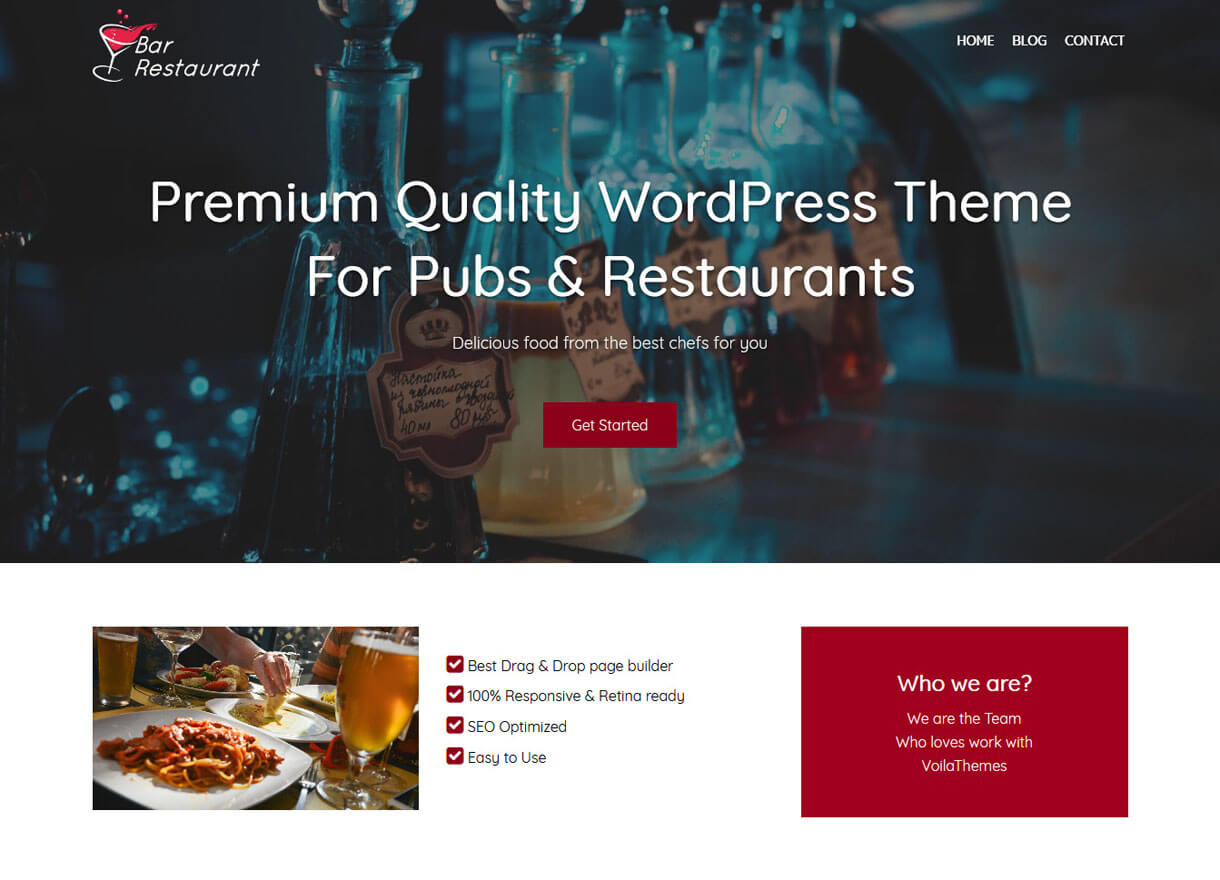 Bar Restaurant-Best Cafe and Restaurant WordPress Themes