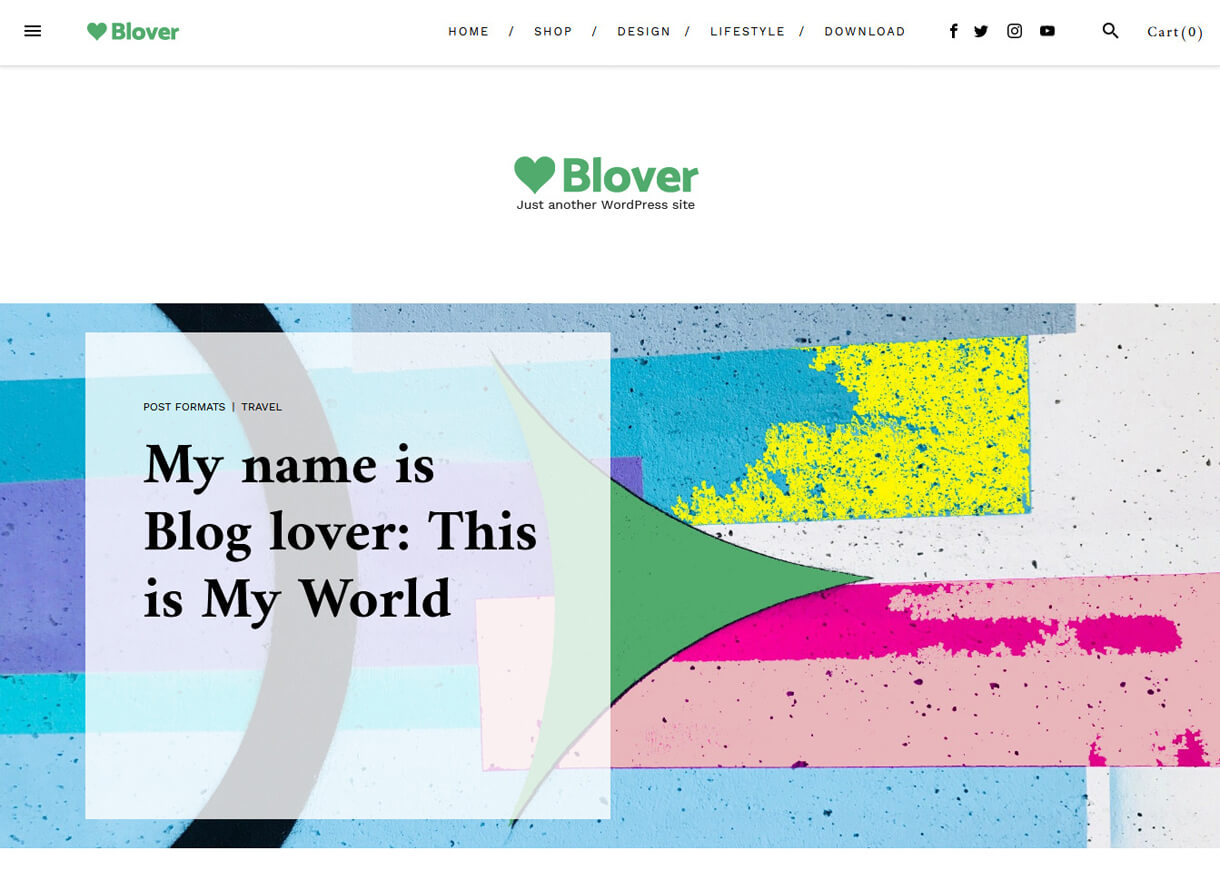 Blover-Best Free WordPress Themes February