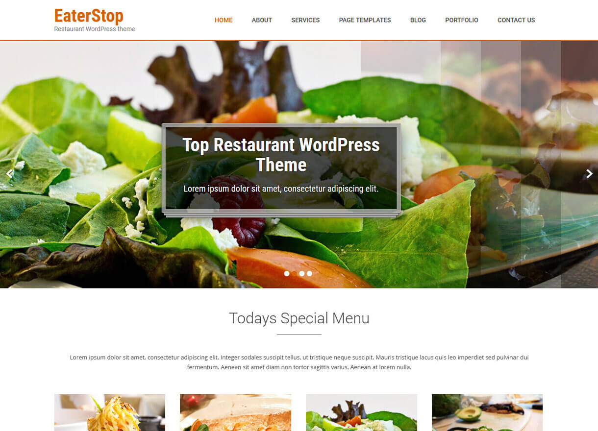 EaterStop Lite-Best Cafe and Restaurant WordPress Themes