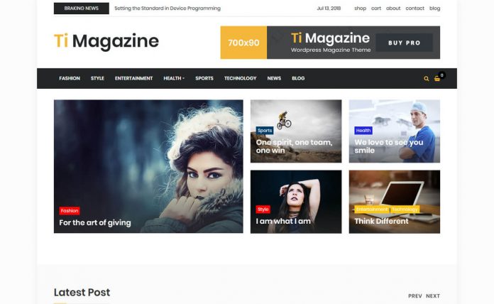 Ti Magazine - Free Multipurpose WordPress Themes
