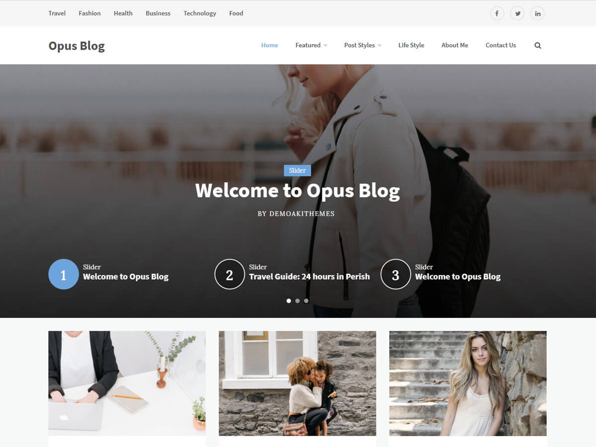 Opus Blog WordPress Theme