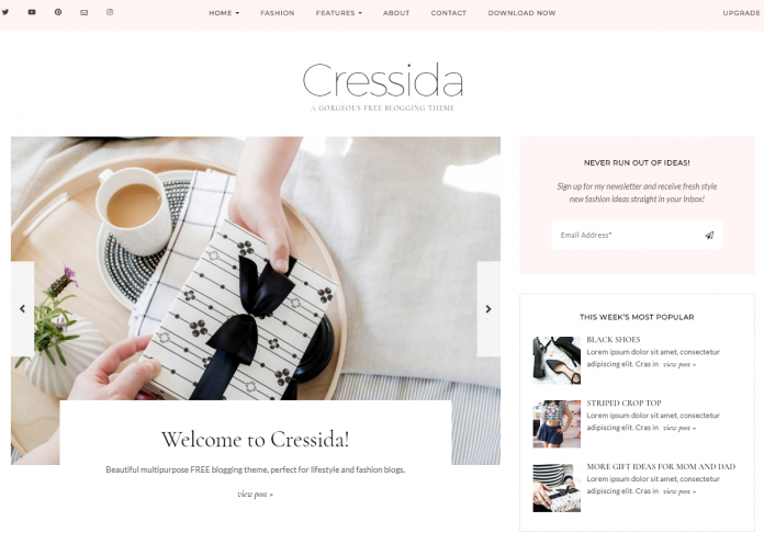 Cressida - Free Blog WordPress Theme
