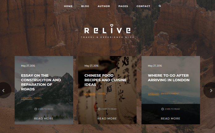 Relive - Premium Blog WordPress Theme