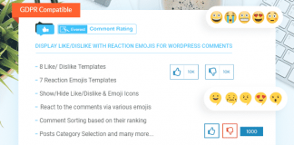 Everest Comment Rating - WordPress Plugin for Displaying Like/Dislike with Reaction Emojis for Comments