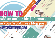 How to add an Author Bio Information Box in your WordPress Blog Post? (Step by Step Guide)