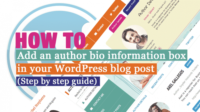 How to add an Author Bio Information Box in your WordPress Blog Post? (Step by Step Guide)