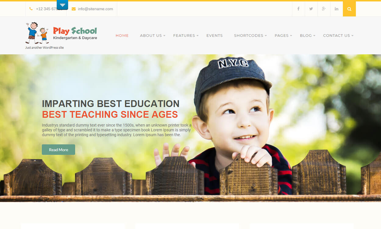 Play School Lite - Best Education School College WordPress Themes and Templates (Free)